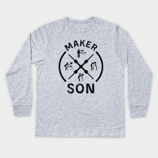 Maker Son Alt Kids Long Sleeve T-Shirt